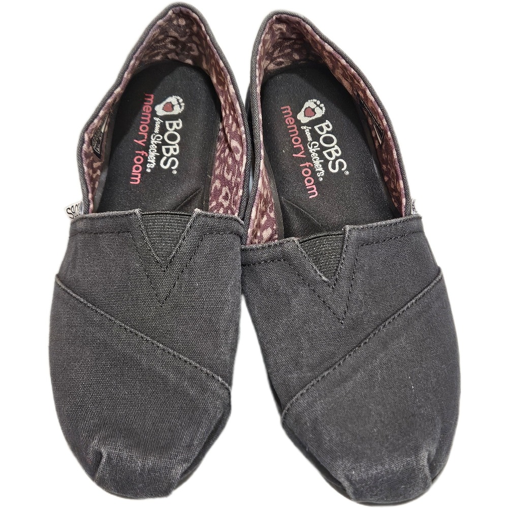 BOBS From Skechers Womens Bobs Plush - Peace & Love Loafers Shoes Black Size 7.5